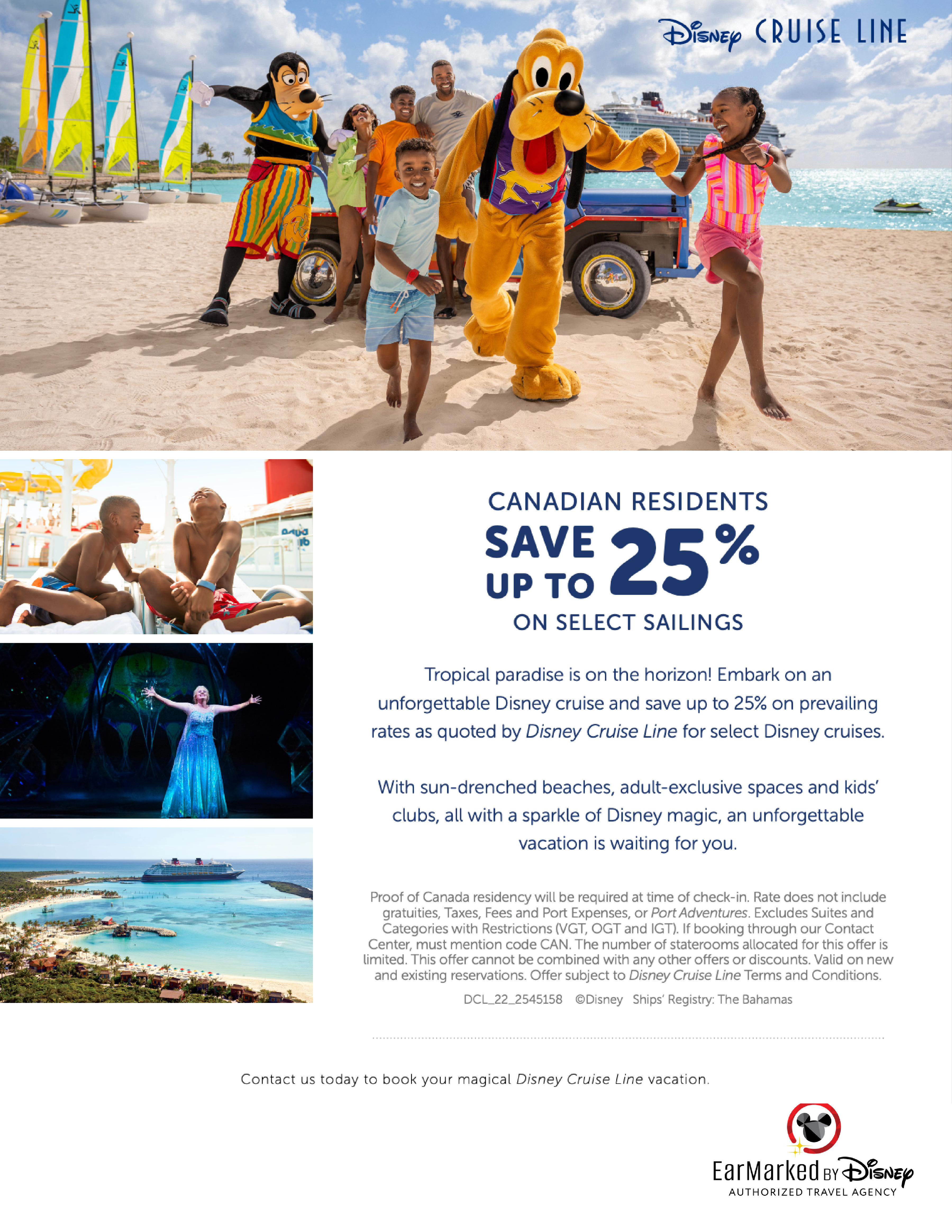 Canadian Residents - Save up to 25% on select Disney Cruise Line sailings
