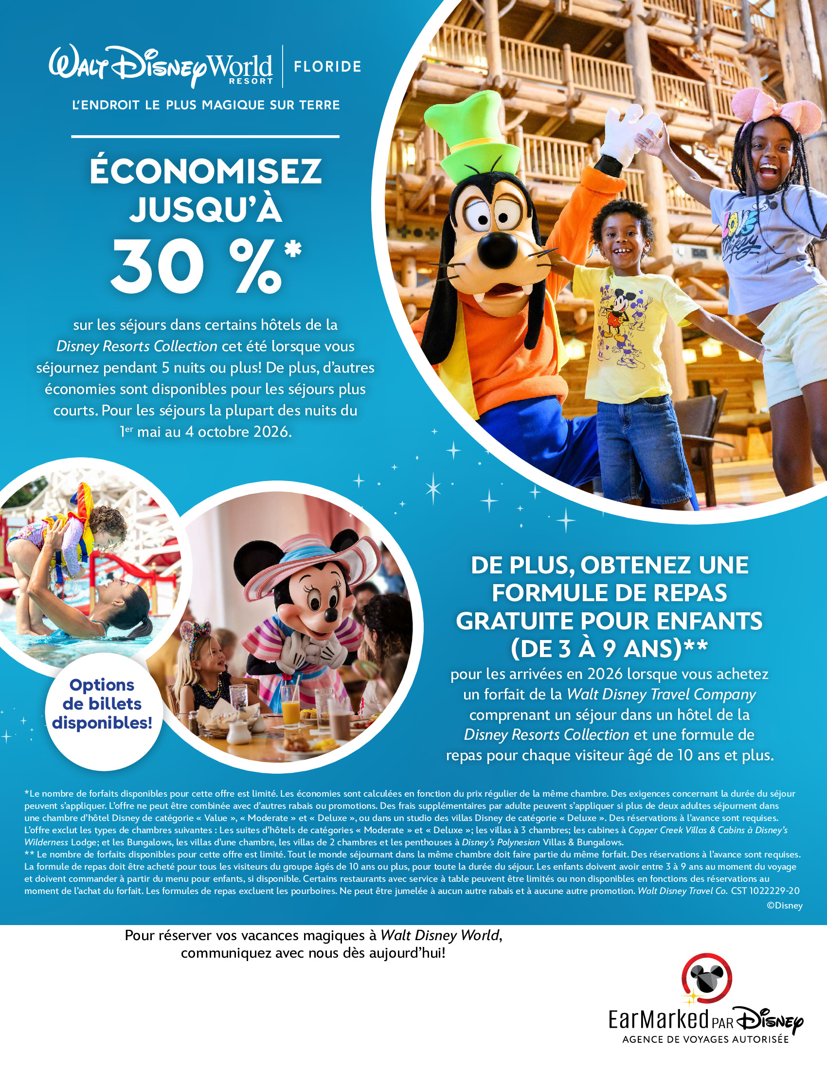 Walt Disney World Resort en Floride Économisez jusqu’à 30 % sur les séjours dans certains hôtels de la Disney Resort Collection cet été avec vos Créateurs de Magi
